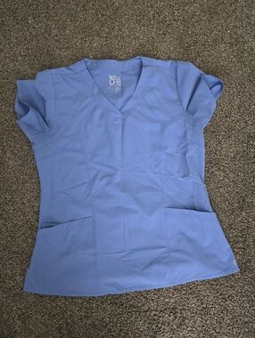 Barco One Light Blue V-Neck Scrub Top